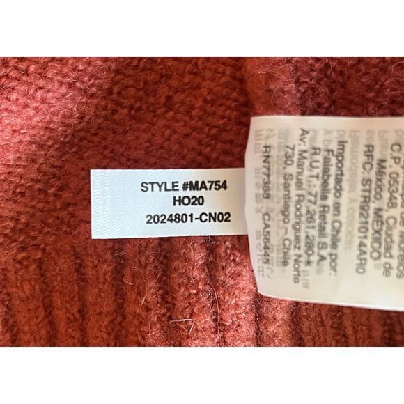 Madewell Fulton Pullover Sweater Boxy Fit Wool Alpaca Vintage Dahlia Size Small - Picture 10 of 10